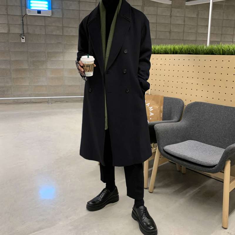 シンプル ロング オーバーコート シンプルファッション