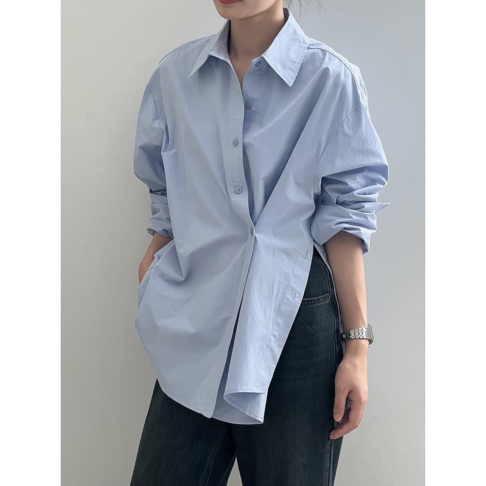 ゆったりシルエットベーシックシャツ シンプルファッション