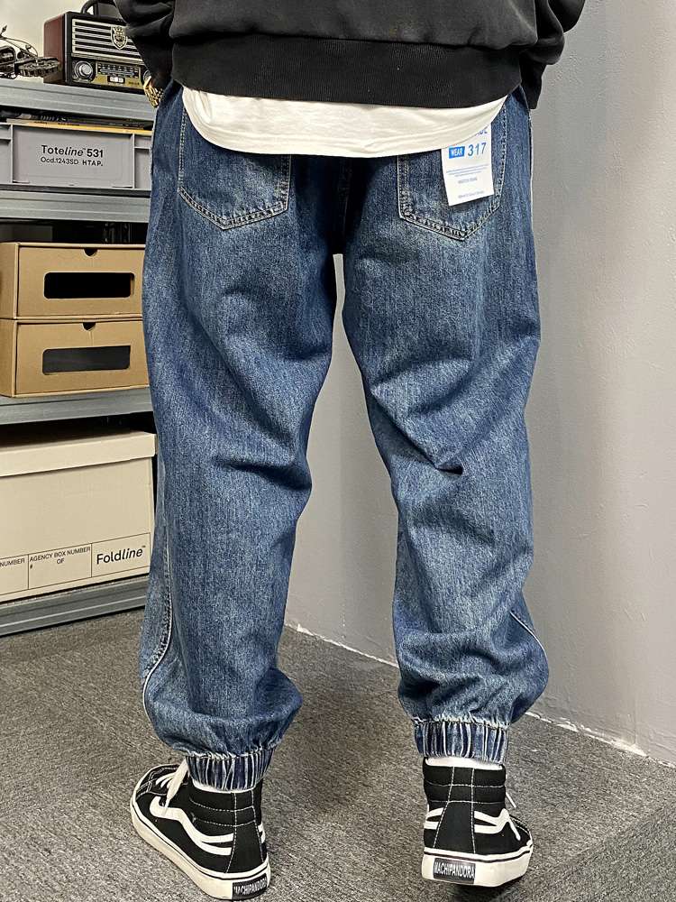 ゆったりデニムジョガーパンツ シンプルファッション