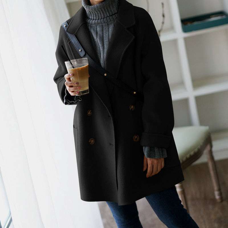 ゆったりオーバーサイズコート シンプルファッション