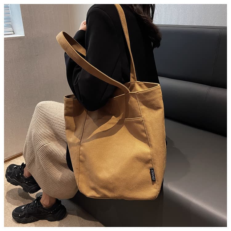 肩掛けキャンバストートバッグ シンプルファッション
