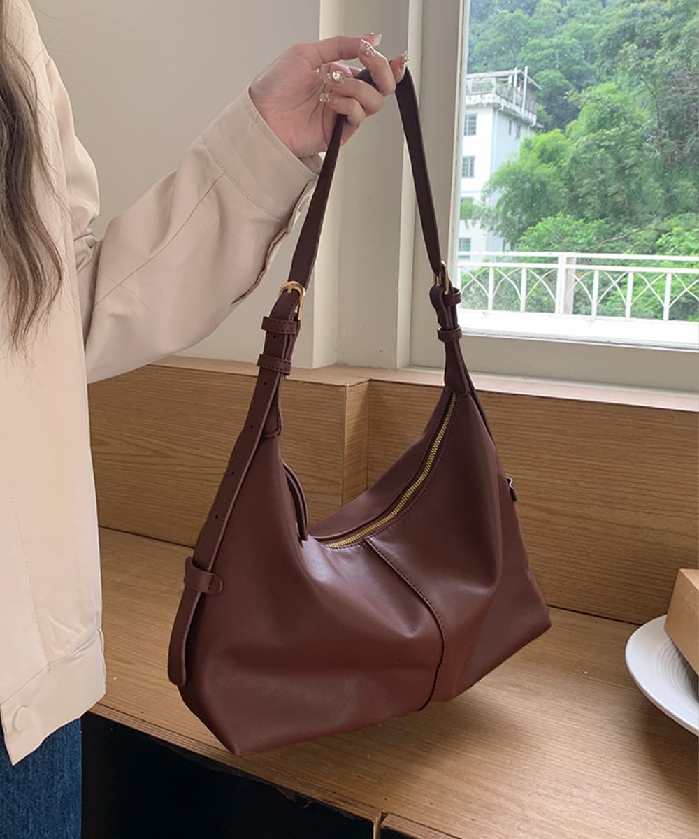 シンプルファッション バッグ合成皮革 斜めがけ対応ショルダーバッグ 