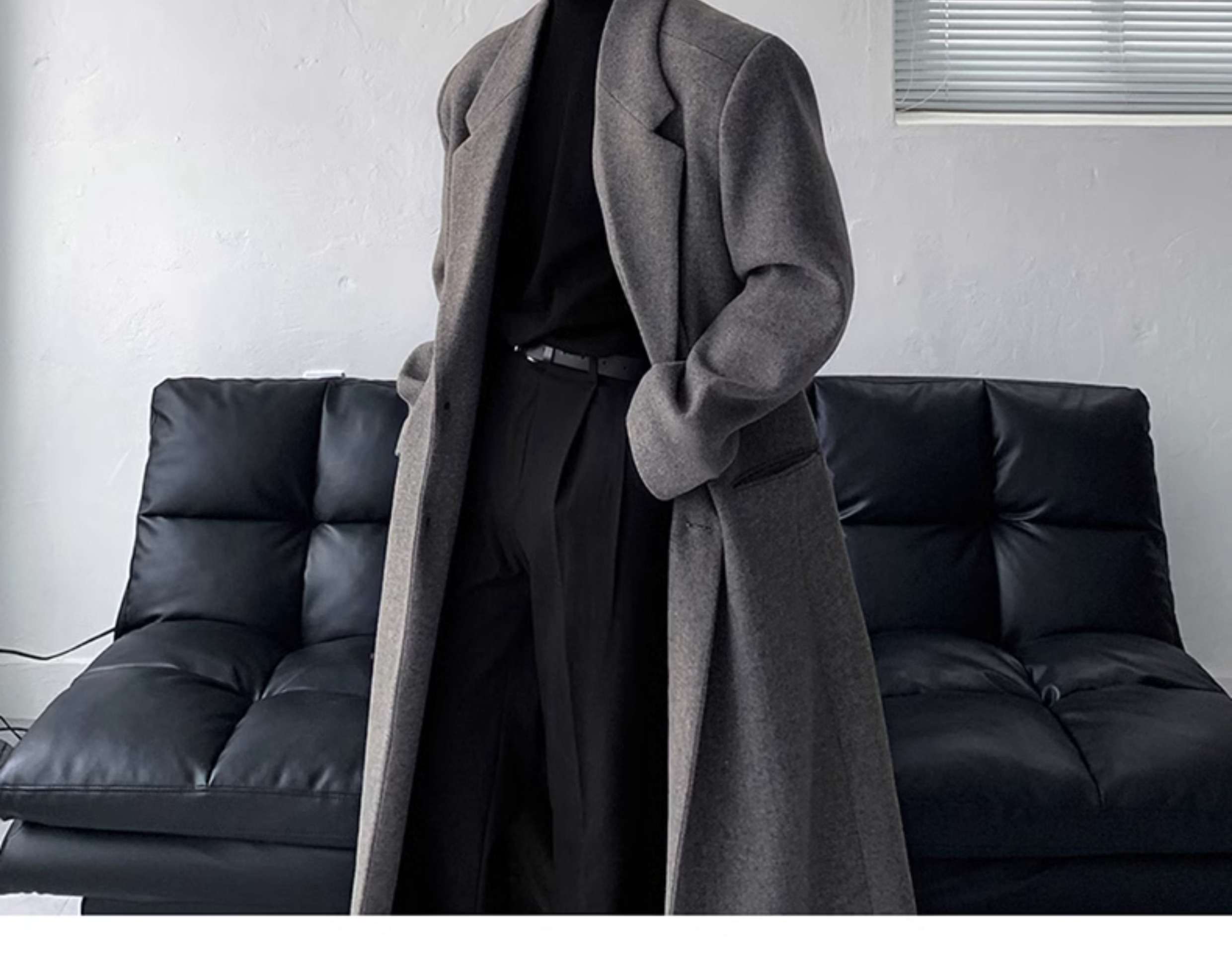 冬の定番 ロングコート シンプルファッション