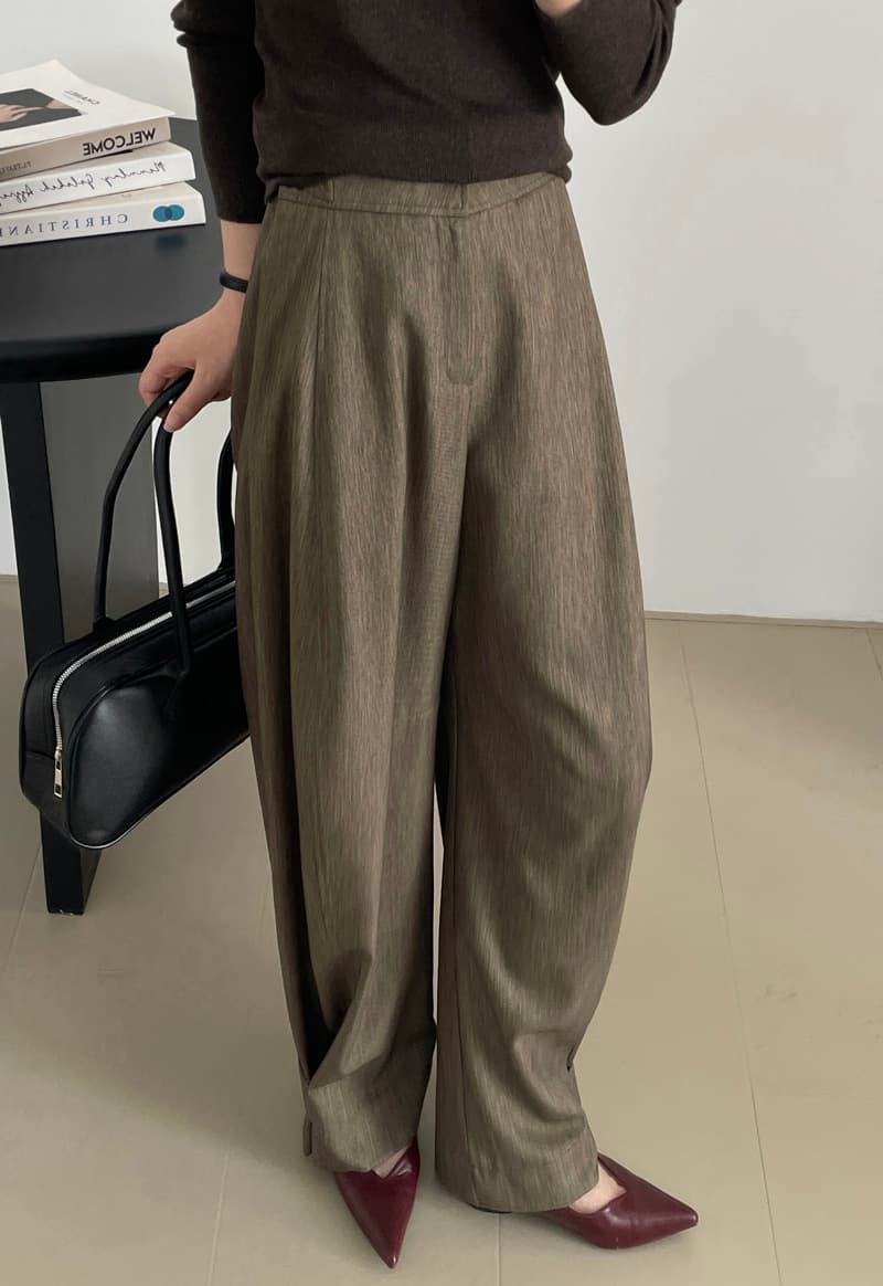 シンプル デザイン ゆったりワイドスラックス シンプルファッション