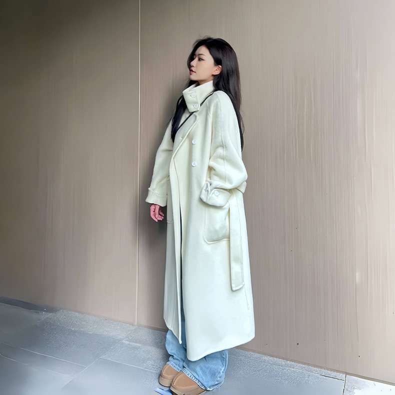 シンプル美シルエットロングコート シンプルファッション