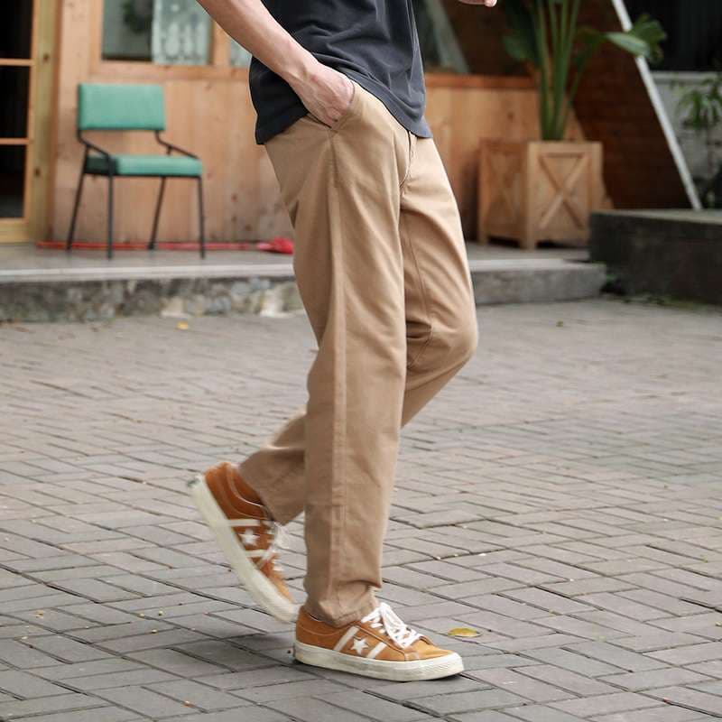 シンプルストレートパンツ シンプルファッション