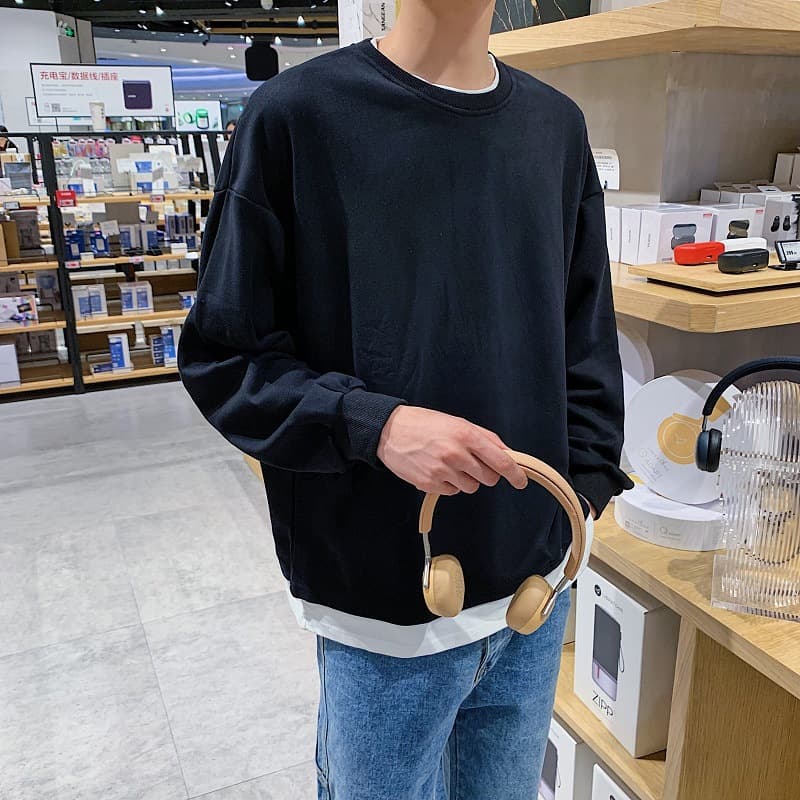 レイヤードカットソー シンプルファッション
