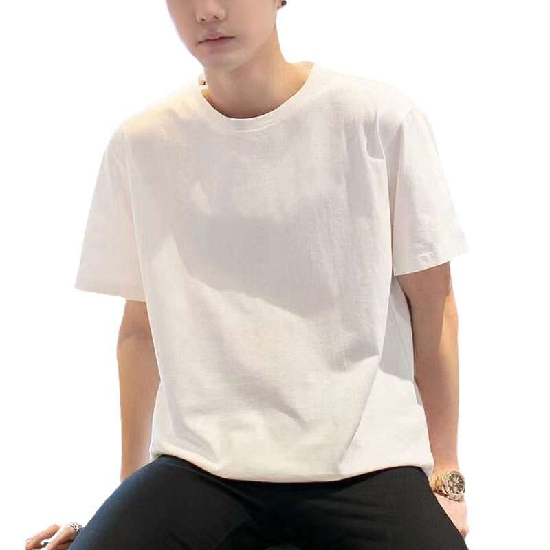 無地クルーネック半袖Tシャツ シンプルファッション